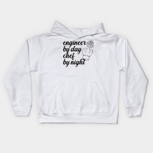 Engineer By Day Chef By Night Kids Hoodie